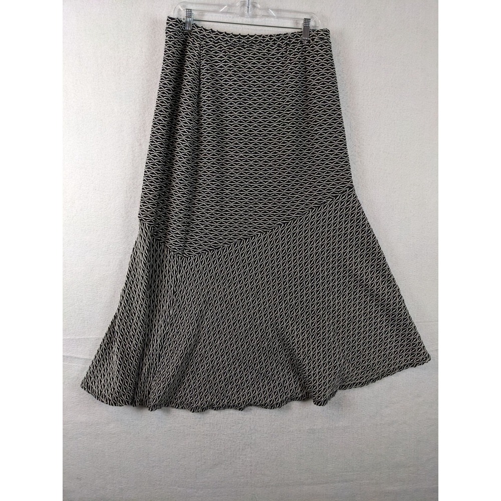 Cato Woman Black White Geometric Pattern Midi Skirt Size 14 / 16 W